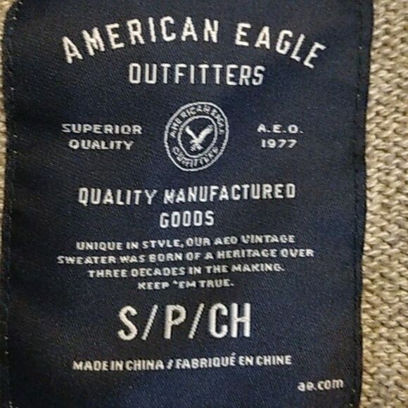 American Eagle Sweater Small Gray 1/4 Zip Pullover NWOT - Picture 9 of 11